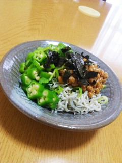 オクラしらす納豆♪-レシピのメイン写真