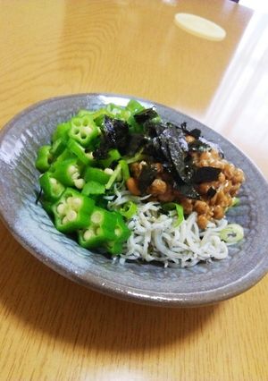 オクラしらす納豆♪-レシピのメイン写真