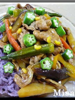 夏野菜和風ポークカレー-レシピのメイン写真