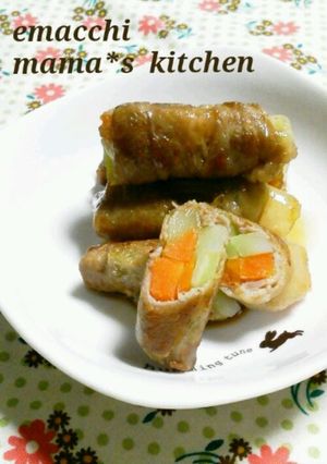 お肉で巻いて＊ブロッコリーの茎-レシピのメイン写真