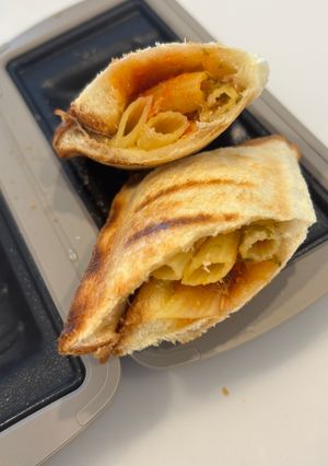 （レンチンホットサンド）マカロニサラダ-レシピのメイン写真