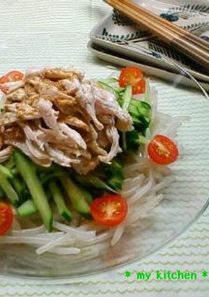 簡単！しっとり鶏肉のバンバンジー風-レシピのメイン写真