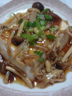 きのこ☆梅のあんかけ冷奴-レシピのメイン写真