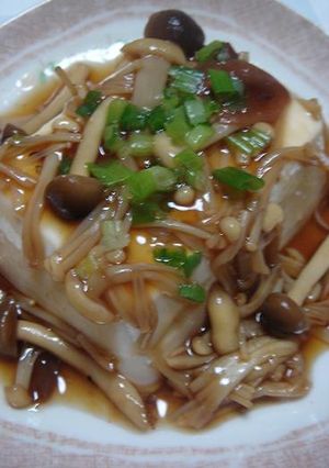 きのこ☆梅のあんかけ冷奴-レシピのメイン写真