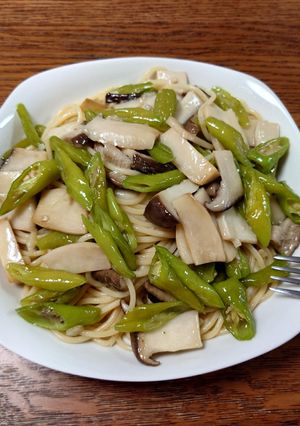 エリンギと甘長唐辛子のオイルパスタ-レシピのメイン写真