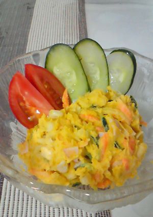 レンジで楽々♪かぼちゃ入り☆ポテトサラダ-レシピのメイン写真
