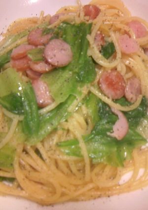 レタスとウィンナーの味噌パスタ-レシピのメイン写真