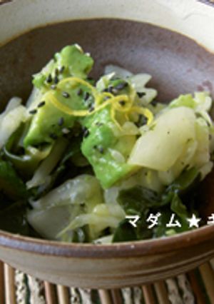 檸檬の香りでアボカド昆布サラダの胡麻あえ-レシピのメイン写真