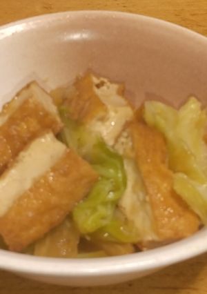 きゃべつと厚揚げのうま煮-レシピのメイン写真