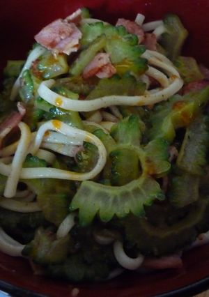 ゴーヤ入り塩焼きうどん-レシピのメイン写真