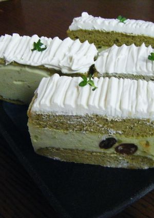 抹茶のババロアケーキ-レシピのメイン写真