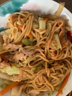 お一人様☆市販焼きそばお好み焼き風隠し味-レシピのメイン写真