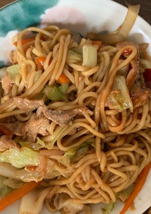 お一人様☆市販焼きそばお好み焼き風隠し味-レシピのメイン写真