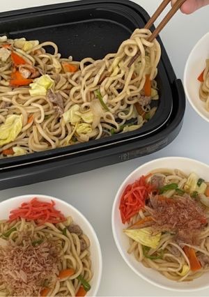 おかずつゆで、簡単出汁焼きうどん4人分-レシピのメイン写真