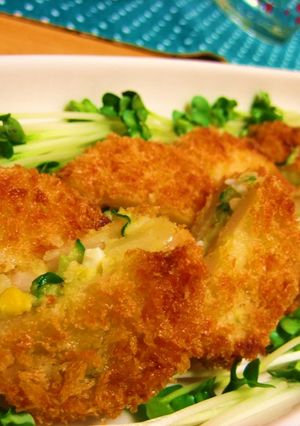 ポテトサラダの蓮根挟み揚げ-レシピのメイン写真