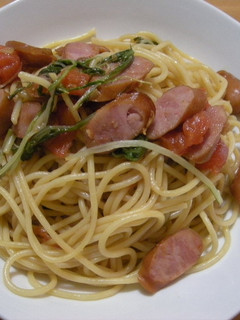 さっぱり水菜とトマトと柚胡椒のパスタ-レシピのメイン写真