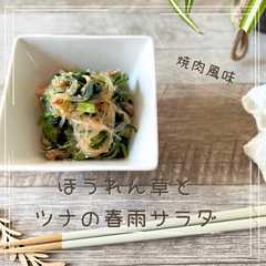 รูปของ ほうれん草とツナの春雨サラダ