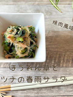 ほうれん草とツナの春雨サラダ-レシピのメイン写真