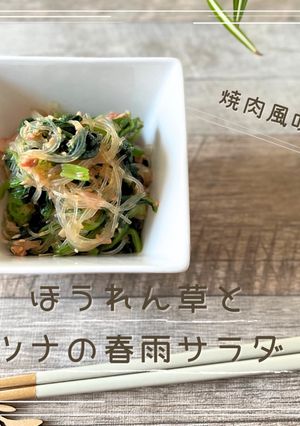 ほうれん草とツナの春雨サラダ-レシピのメイン写真