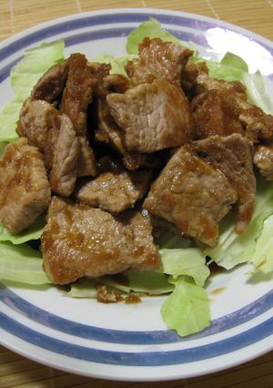 豚モモ肉のカリカリ焼き　にんにく醤油漬け-レシピのメイン写真
