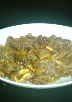 牛肉しめじ玉ねぎのケチャップ炒め-レシピのメイン写真