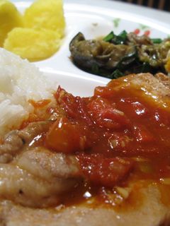 お手軽ポークステーキ♪トマトソース-レシピのメイン写真