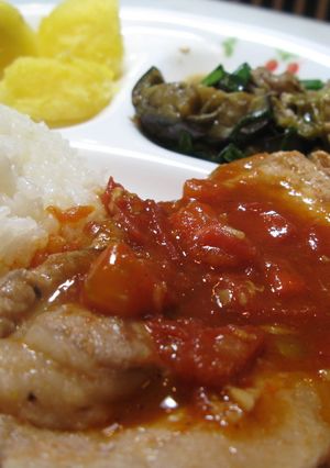 お手軽ポークステーキ♪トマトソース-レシピのメイン写真
