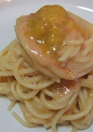 混ぜるだけ♪ノンオイル♪冷製生うにパスタ-レシピのメイン写真