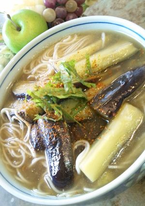 なべひとつ☆５分☆美味しい☆揚げなすー麺-レシピのメイン写真