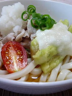 豚しゃぶとなすと長芋のおろし冷うどん-レシピのメイン写真