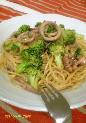 いかの沖漬 クリームパスタ-レシピのメイン写真