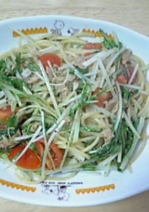 クレイジーソルトでツナとみず菜のパスタ-レシピのメイン写真