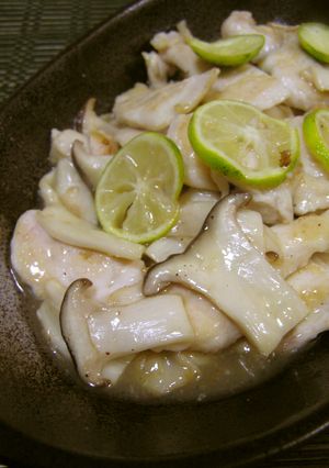 鶏胸肉とエリンギの カボス炒め♪-レシピのメイン写真