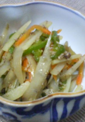 サイダーで★肉と野菜たっぷり♪きんぴら-レシピのメイン写真