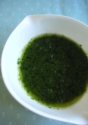 すり鉢で作る♪バジルソース♪-レシピのメイン写真