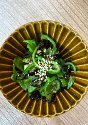 【副菜】ピーマンの塩昆布炒め-レシピのメイン写真