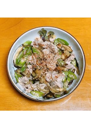 茄子とオクラの豚しゃぶサラダ-レシピのメイン写真