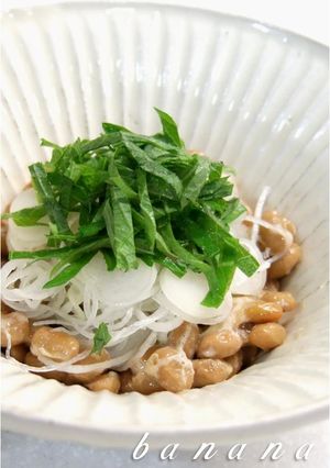 一番好きな納豆の食べ方 納豆に青じそ-レシピのメイン写真