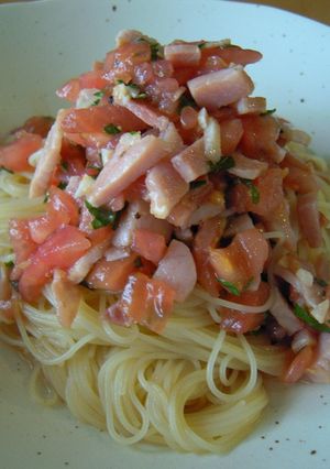 冷製パスタ☆トマトとバジル-レシピのメイン写真