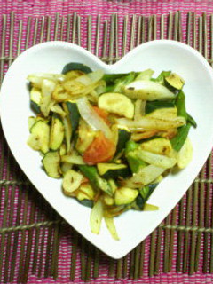 ｽﾞｯｷｰﾆと夏野菜のｶﾚｰ炒め-レシピのメイン写真