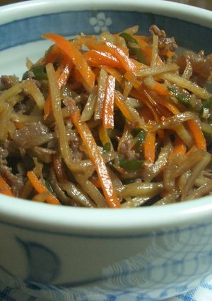 野菜とお肉たっぷりきんぴら♪-レシピのメイン写真
