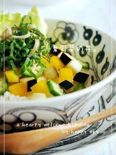 夏野菜の丼。-レシピのメイン写真