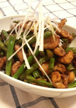 とり皮とインゲンのさっぱり炒め-レシピのメイン写真