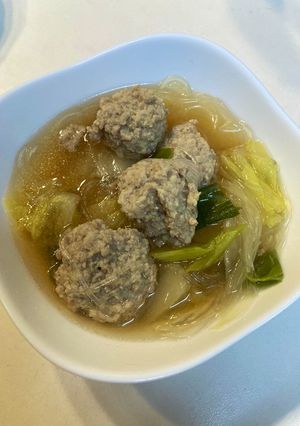 春雨肉だんごスープ-レシピのメイン写真