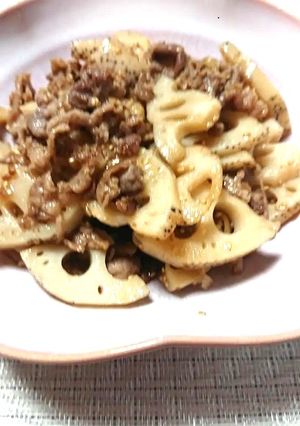 豚肉と蓮根のきんぴら-レシピのメイン写真
