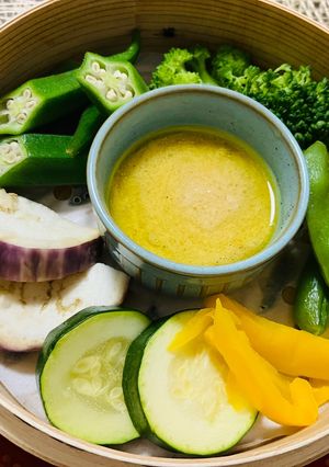 蒸籠で夏野菜のバーニャカウダ-レシピのメイン写真