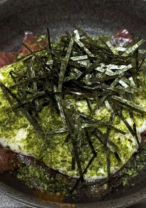 絶品！まぐろの赤ワイン漬け山芋ぶっかけ！-レシピのメイン写真