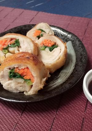 鶏肉のねぎロール～ゆず胡椒ソース～-レシピのメイン写真