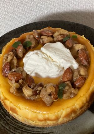 ベイクドチーズケーキとメイプルナッツ-レシピのメイン写真