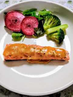 サーモンの味噌オランデーズソース-レシピのメイン写真
